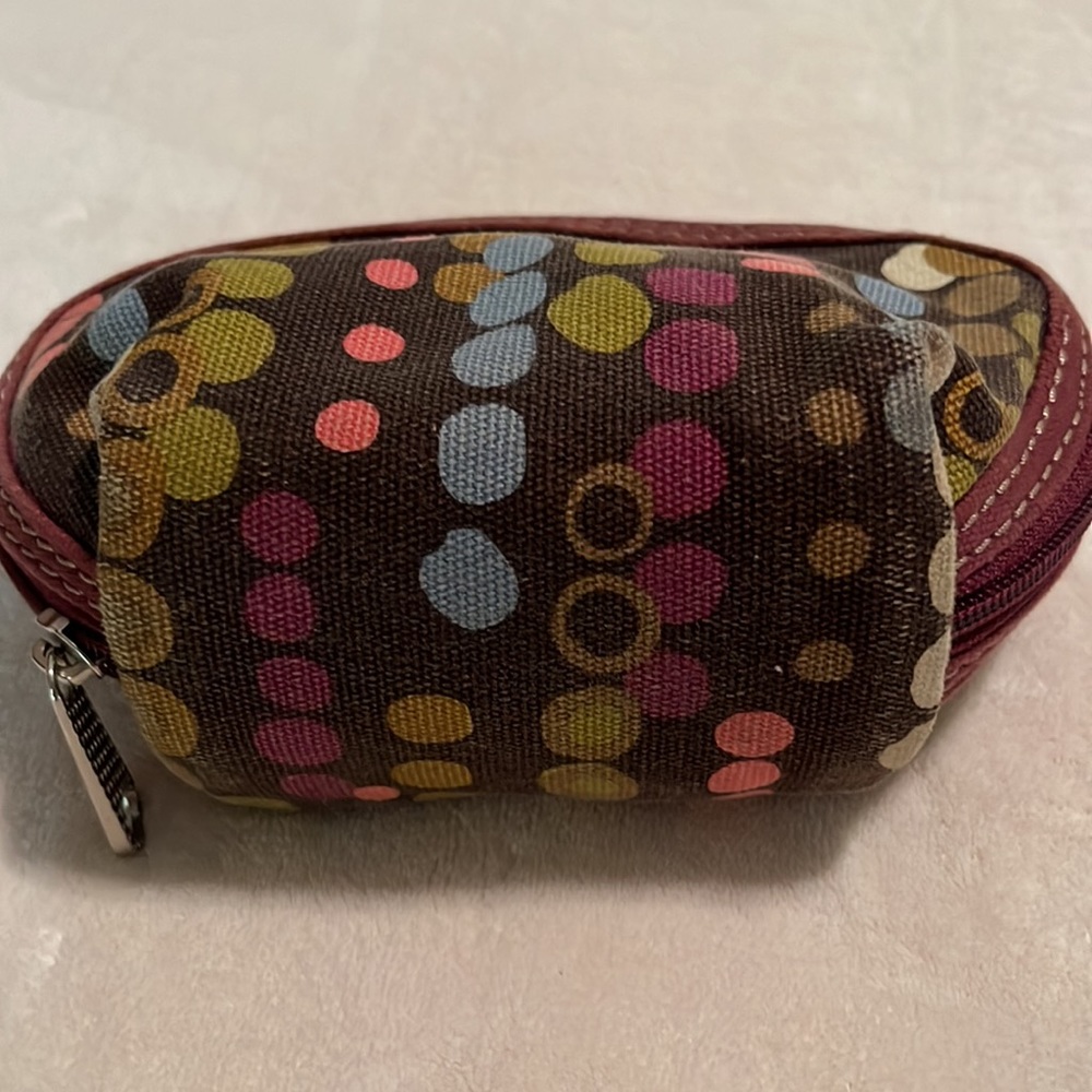 Fossil Small Dome Multicolor Dots Canvas Makeup P… - image 4